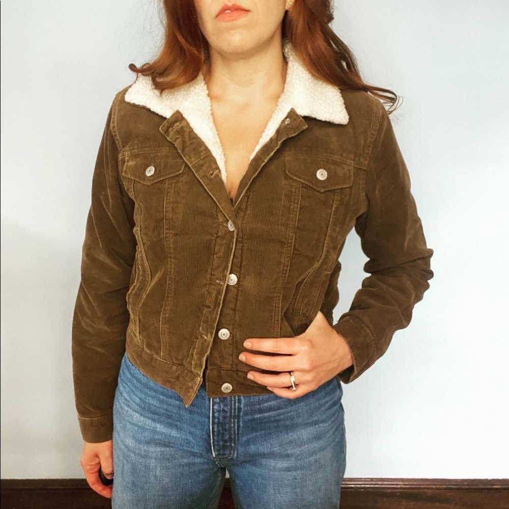 Sherpa Lined Corderoy Jacket S - Picture 3 of 11